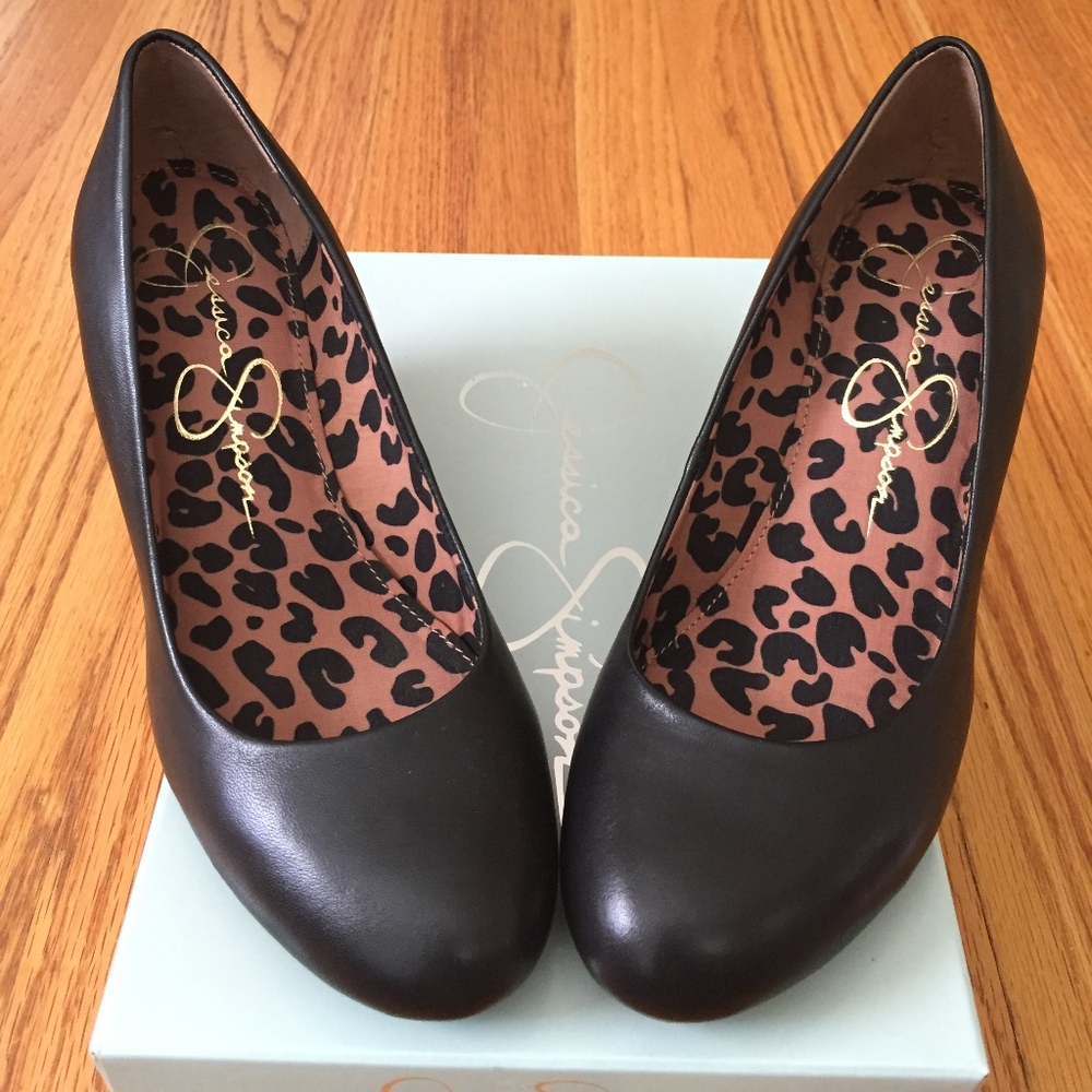 Jessica Simpson Black Wedge Heels